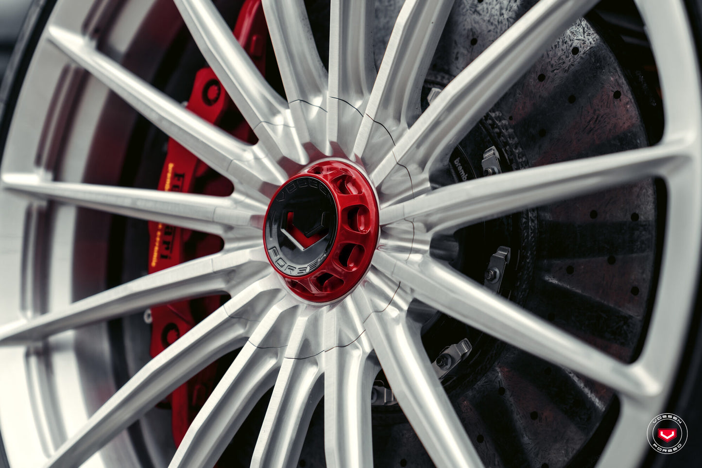 Vossen VPS-2 Wheel Set for Ferrari 812 Superfast - 21 Inch - Gloss Clear brushed