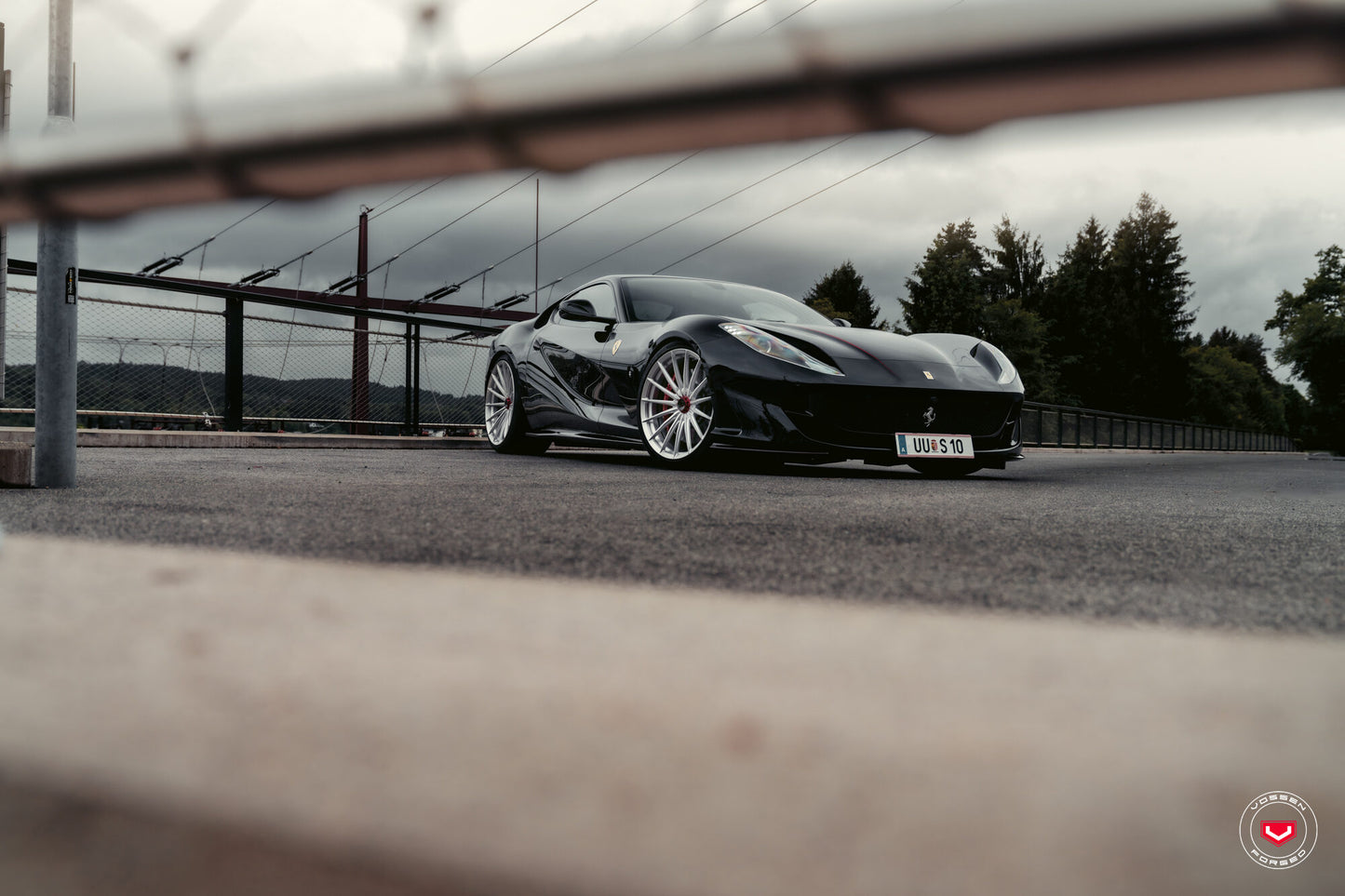 Vossen VPS-2 Wheel Set for Ferrari 812 Superfast - 21 Inch - Gloss Clear brushed