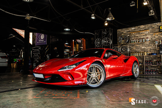 Vossen EVO-1 (3-Piece) Wheel Set for Ferrari F8 - Patina Gold