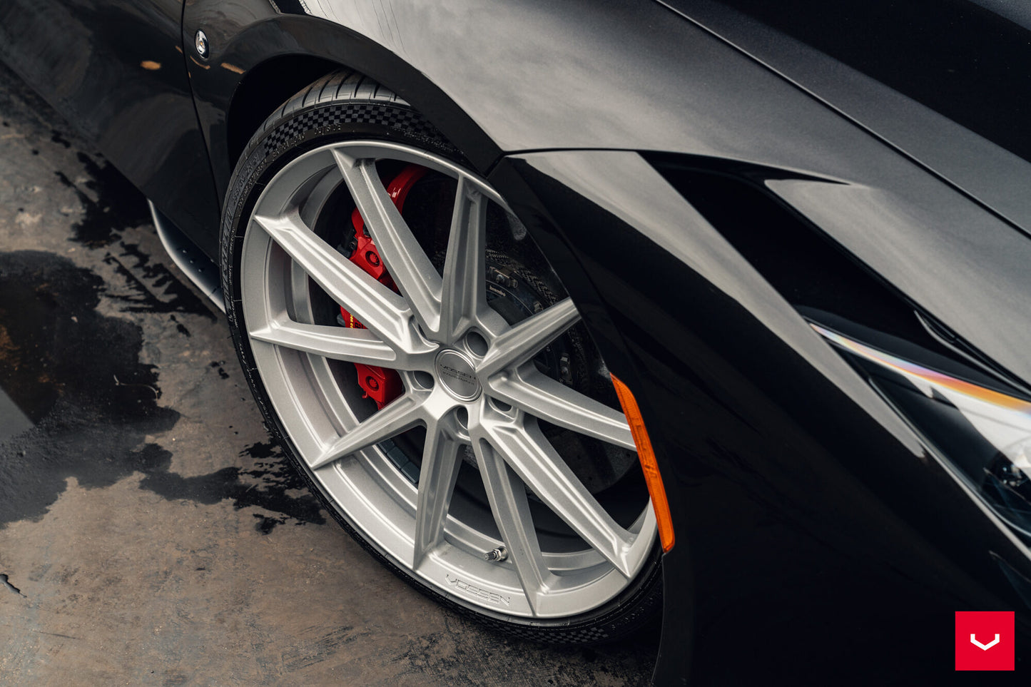 Vossen HFX-2 Wheel Set for Ferrari F8 - 21 Inch - Satin Silver