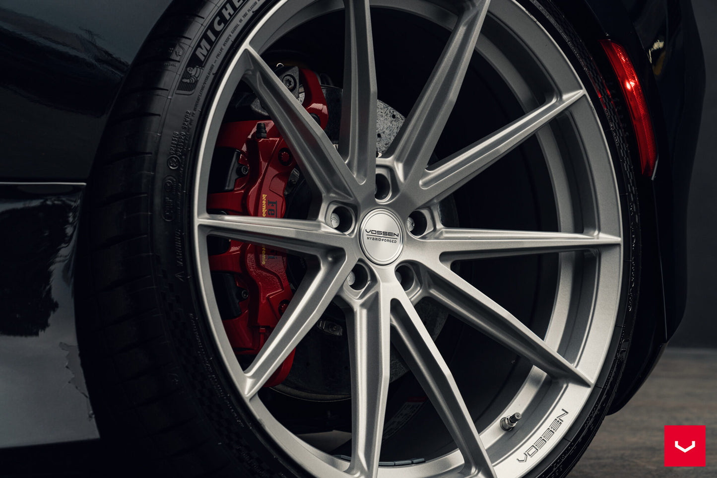 Vossen HFX-2 Wheel Set for Ferrari F8 - 21 Inch - Satin Silver