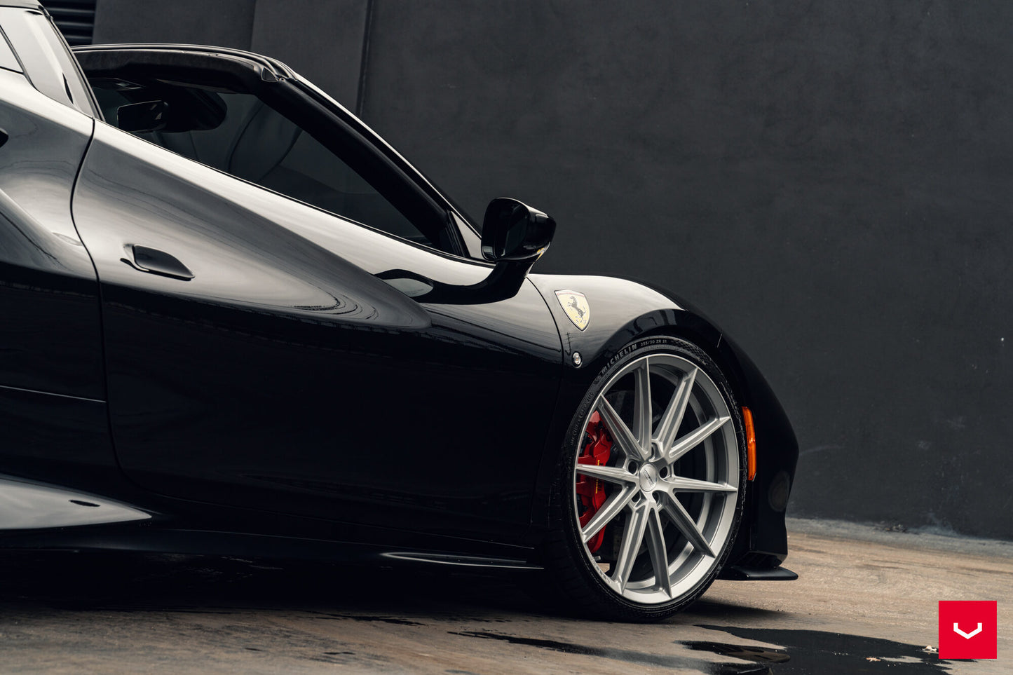 Vossen HFX-2 Wheel Set for Ferrari F8 - 21 Inch - Satin Silver