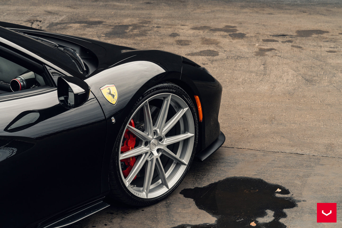 Vossen HFX-2 Wheel Set for Ferrari F8 - 21 Inch - Satin Silver