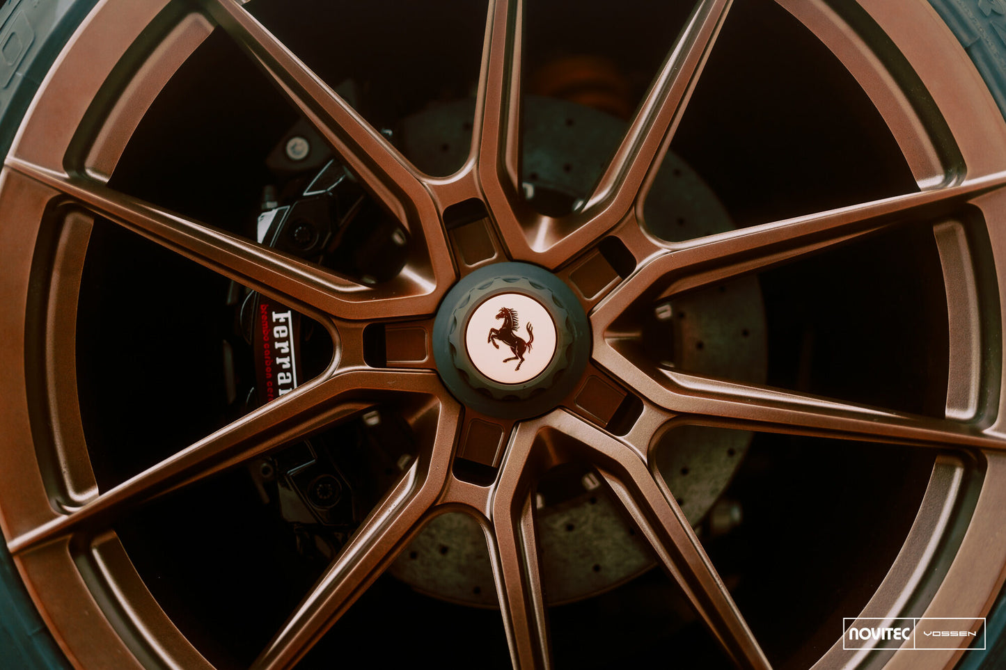 Vossen NF10 Wheel Set for Ferrari F8 - 21 Inch - Satin Bronze