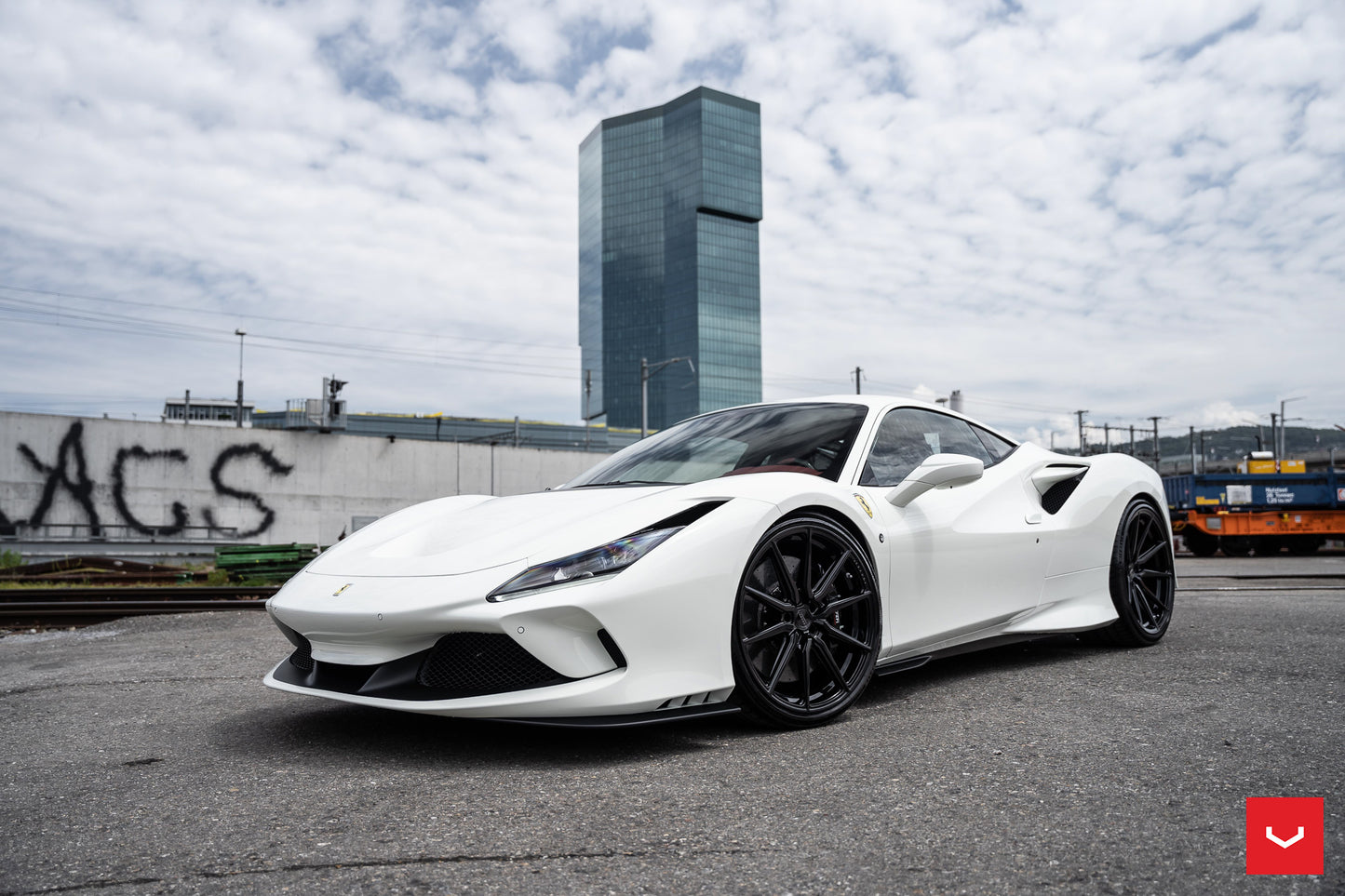 Vossen HF-3 Wheel Set for Ferrari F8 - 21 Inch - Satin Black