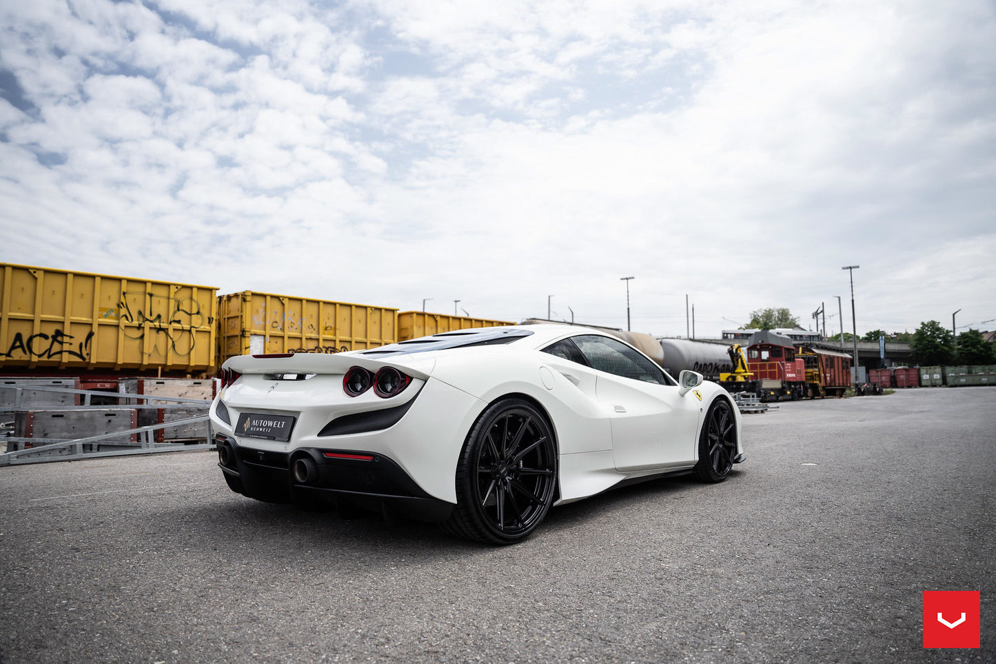 Vossen HF-3 Wheel Set for Ferrari F8 - 21 Inch - Satin Black