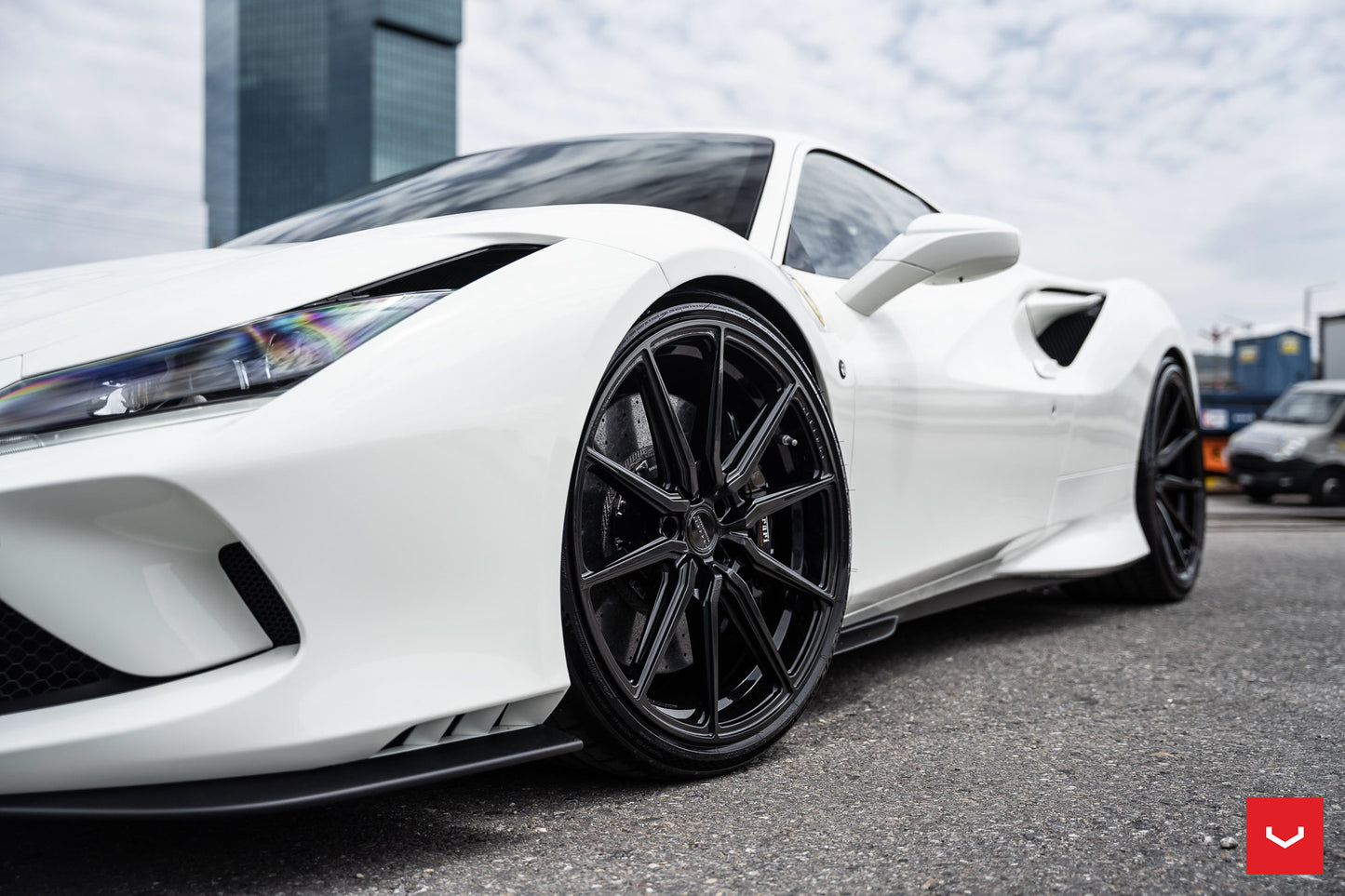 Vossen HF-3 Wheel Set for Ferrari F8 - 21 Inch - Satin Black