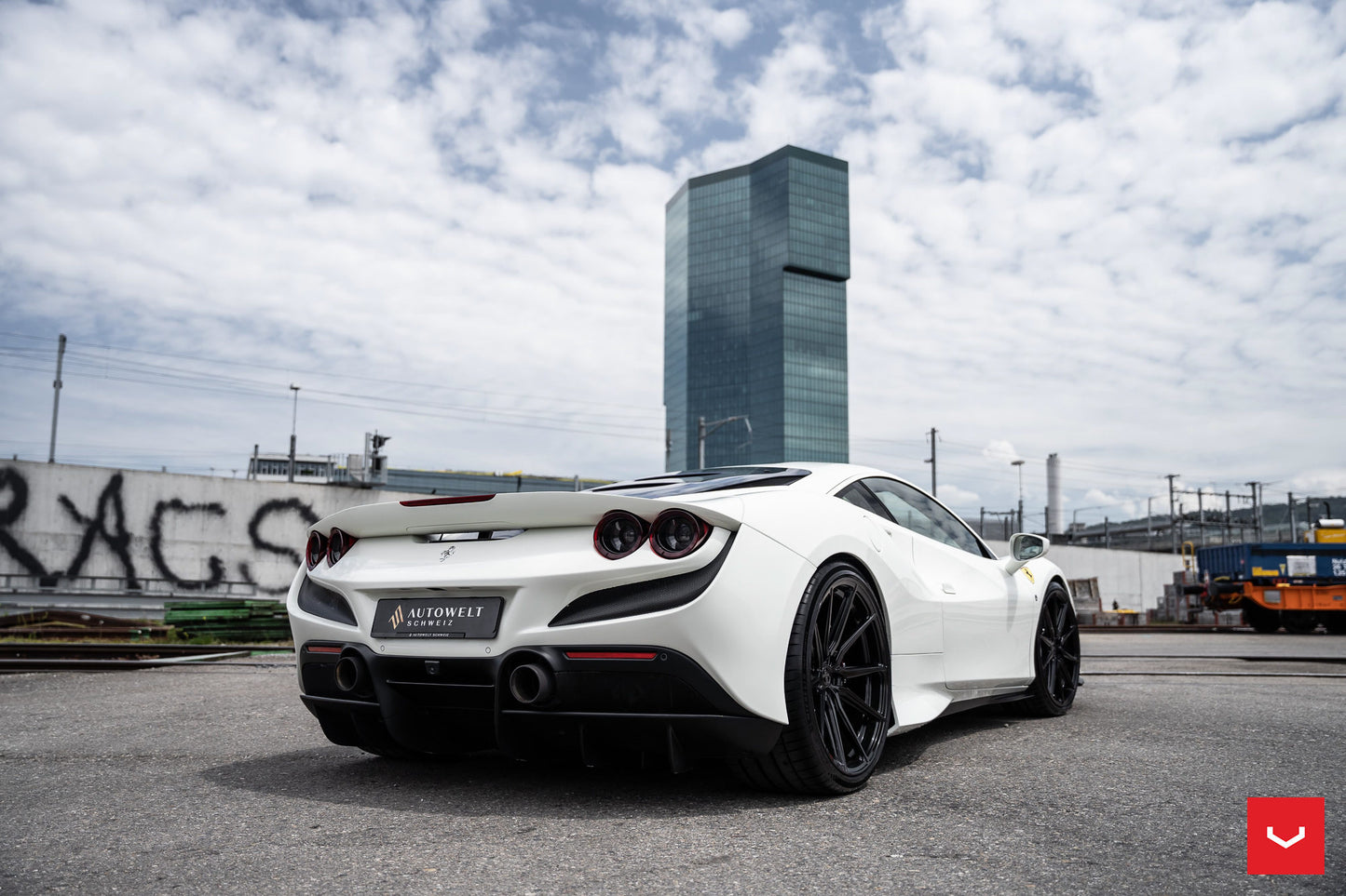Vossen HF-3 Wheel Set for Ferrari F8 - 21 Inch - Satin Black