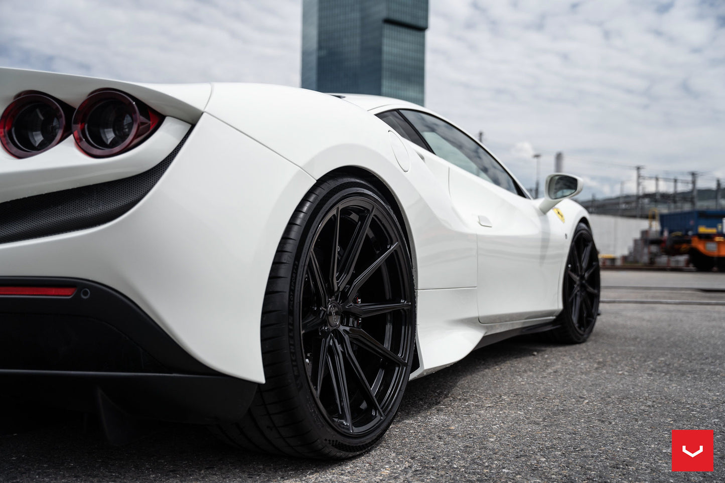 Vossen HF-3 Wheel Set for Ferrari F8 - 21 Inch - Satin Black
