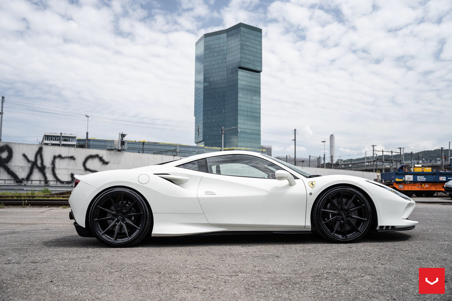 Vossen HF-3 Wheel Set for Ferrari F8 - 21 Inch - Satin Black
