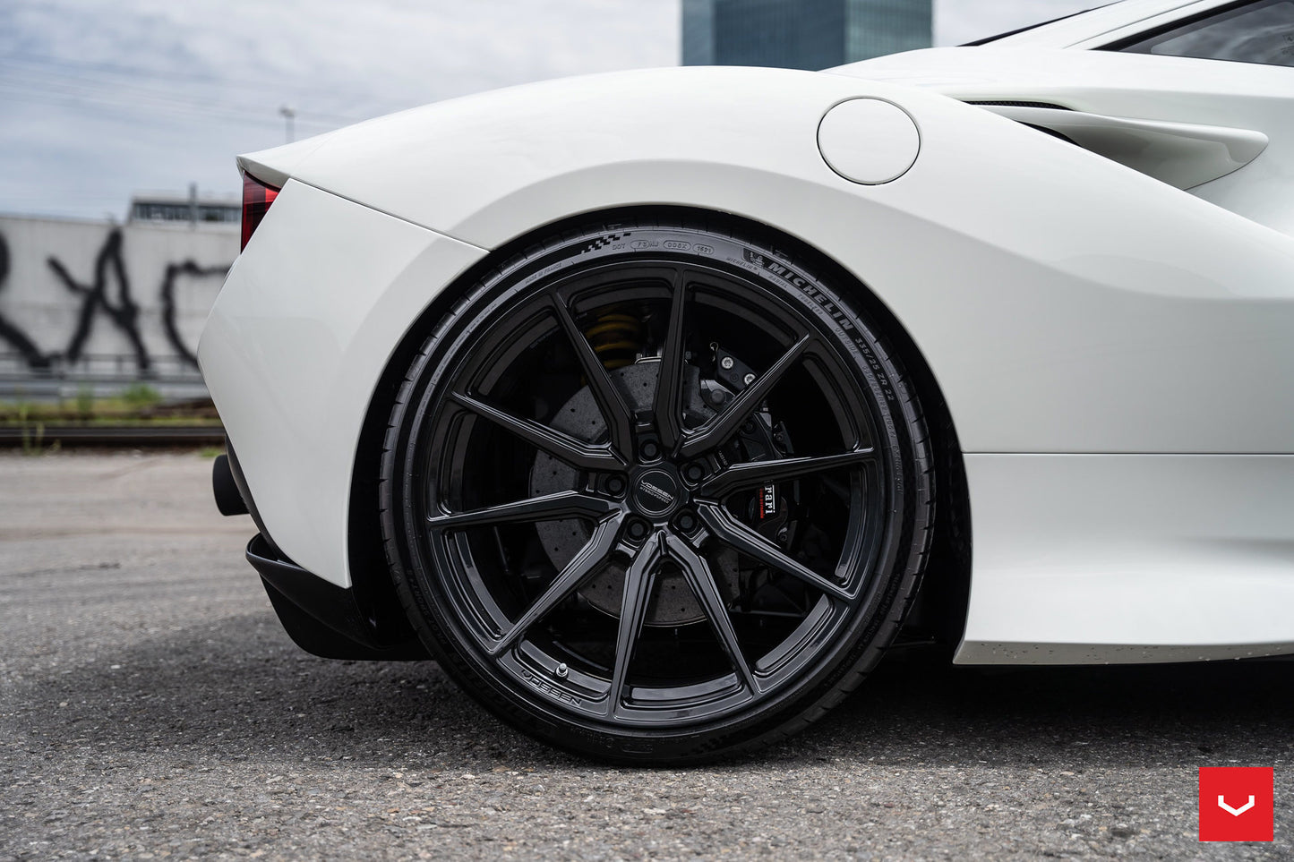 Vossen HF-3 Wheel Set for Ferrari F8 - 21 Inch - Satin Black