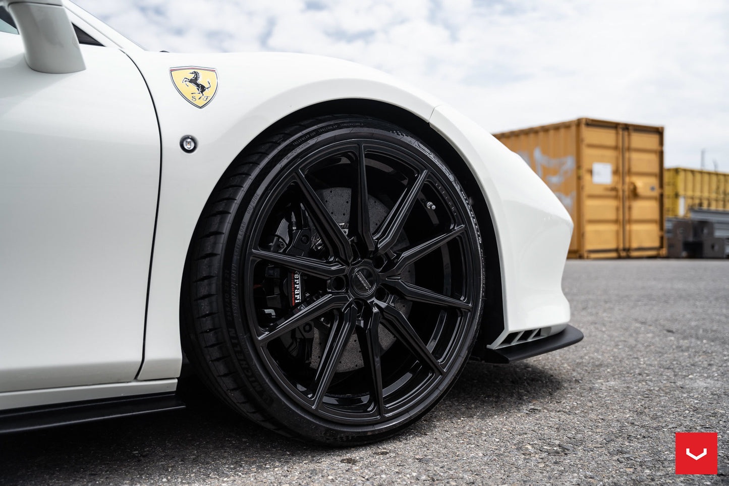 Vossen HF-3 Wheel Set for Ferrari F8 - 21 Inch - Satin Black