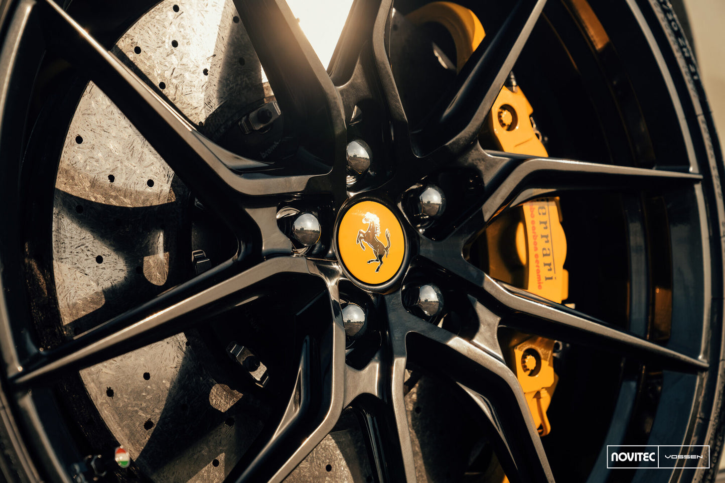 Vossen NF8 Wheel Set for Ferrari F8 - 21 Inch - Gloss Black