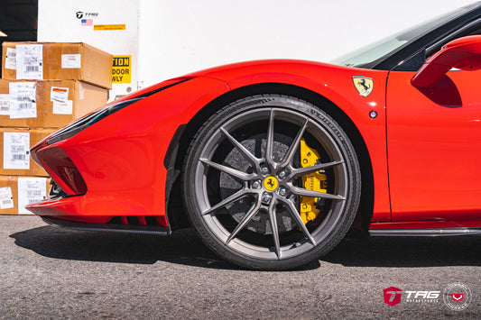 Vossen NF9 Wheel Set for Ferrari F8 - 21 Inch - Dark Smoke