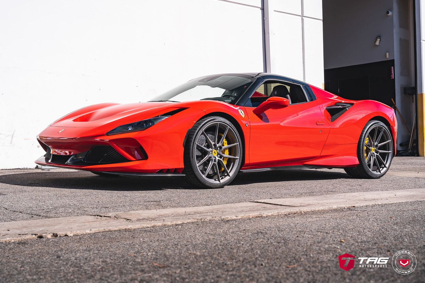 Vossen NF9 Wheel Set for Ferrari F8 - 21 Inch - Dark Smoke