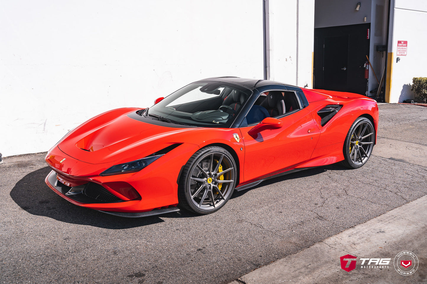 Vossen NF9 Wheel Set for Ferrari F8 - 21 Inch - Dark Smoke