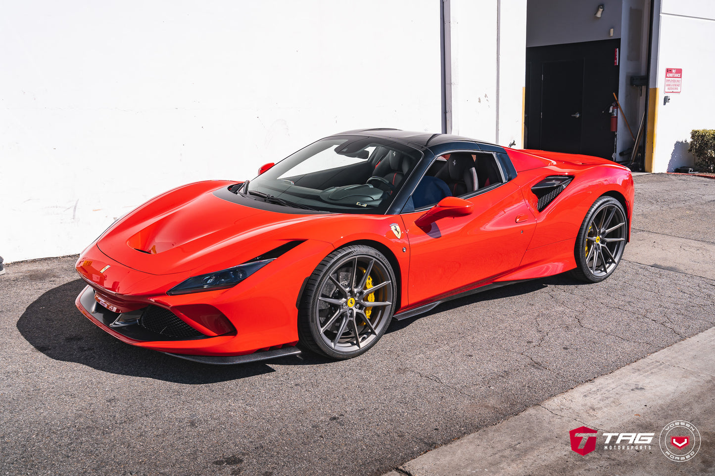 Vossen NF9 Wheel Set for Ferrari F8 - 21 Inch - Dark Smoke