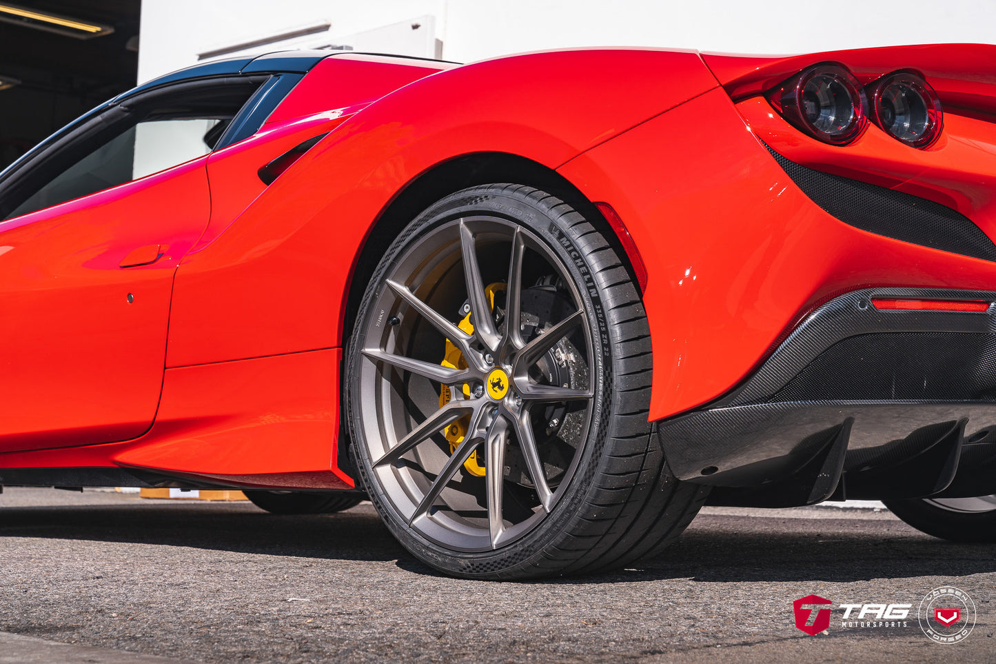 Vossen NF9 Wheel Set for Ferrari F8 - 21 Inch - Dark Smoke