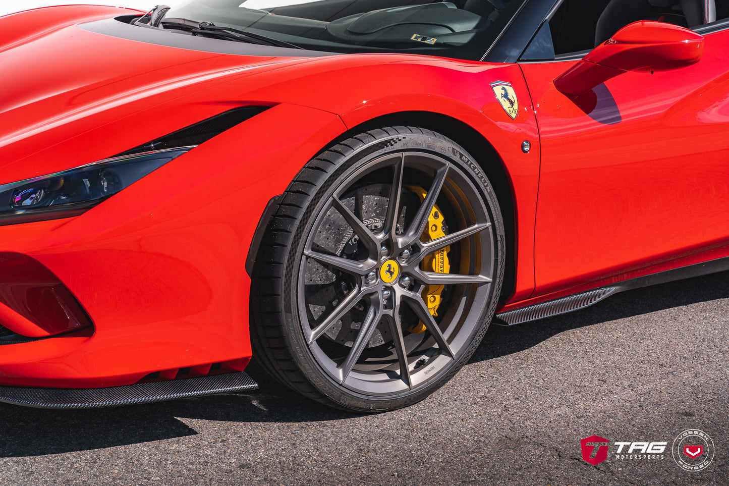 Vossen NF9 Wheel Set for Ferrari F8 - 21 Inch - Dark Smoke