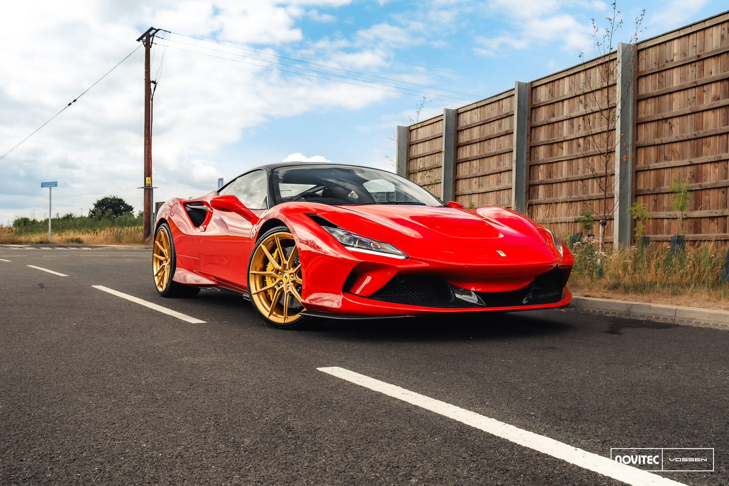 Vossen NF9 Wheel Set for Ferrari F8 - 21 Inch - Imperial Gold brushed
