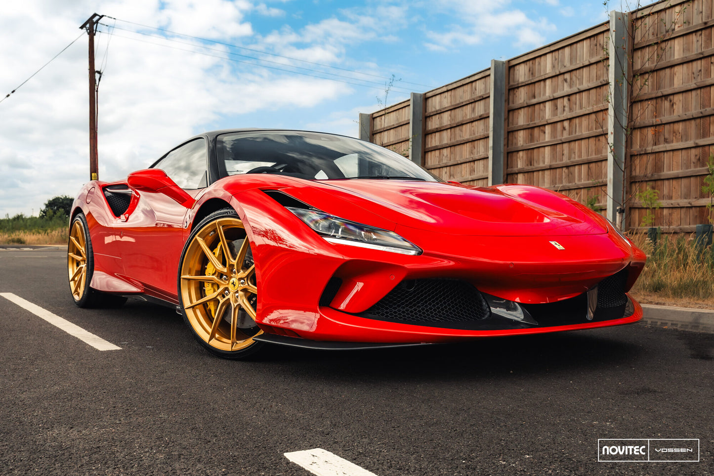 Vossen NF9 Wheel Set for Ferrari F8 - 21 Inch - Imperial Gold brushed