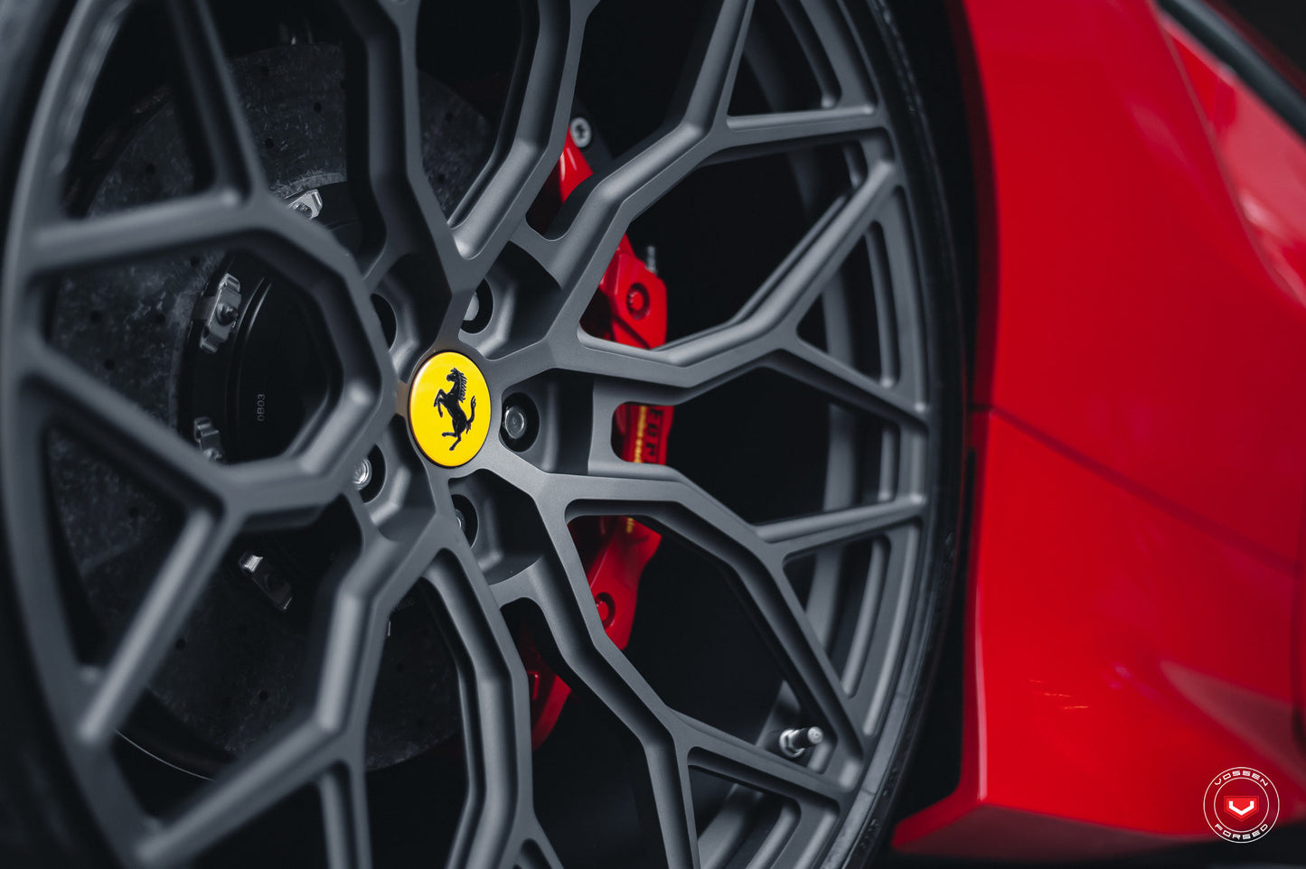 Vossen S17-01 Wheel Set for Ferrari F8 - 21 Inch - Matte Gunmetal
