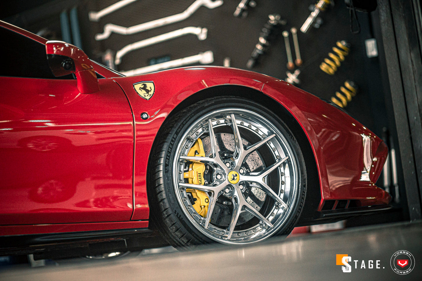 Vossen S21-01 (3-Piece) Wheel Set for Ferrari F8 - 21 Inch - Gloss Clear