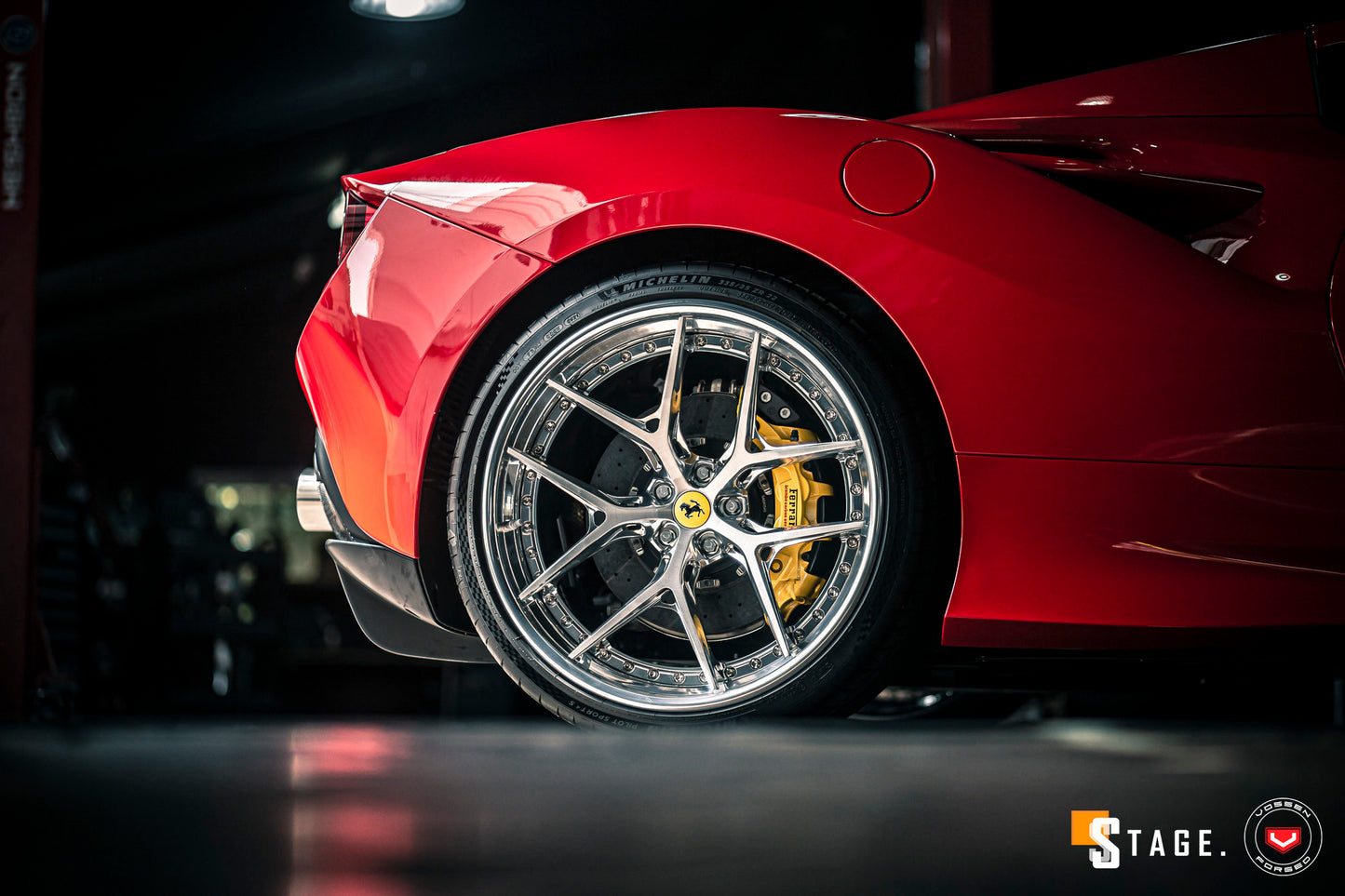 Vossen S21-01 (3-Piece) Wheel Set for Ferrari F8 - 21 Inch - Gloss Clear