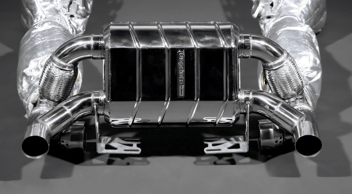 Capristo Ferrari F430 Scuderia/16M - Valved Exhaust, 250 Cell Sport Cats + Heat Protection