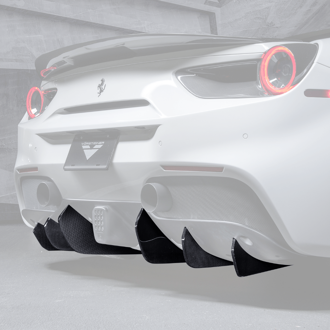 Vorsteiner Ferrari 488 Diavolo Carbon Fiber Rear Diffuser Fins (set of 6)