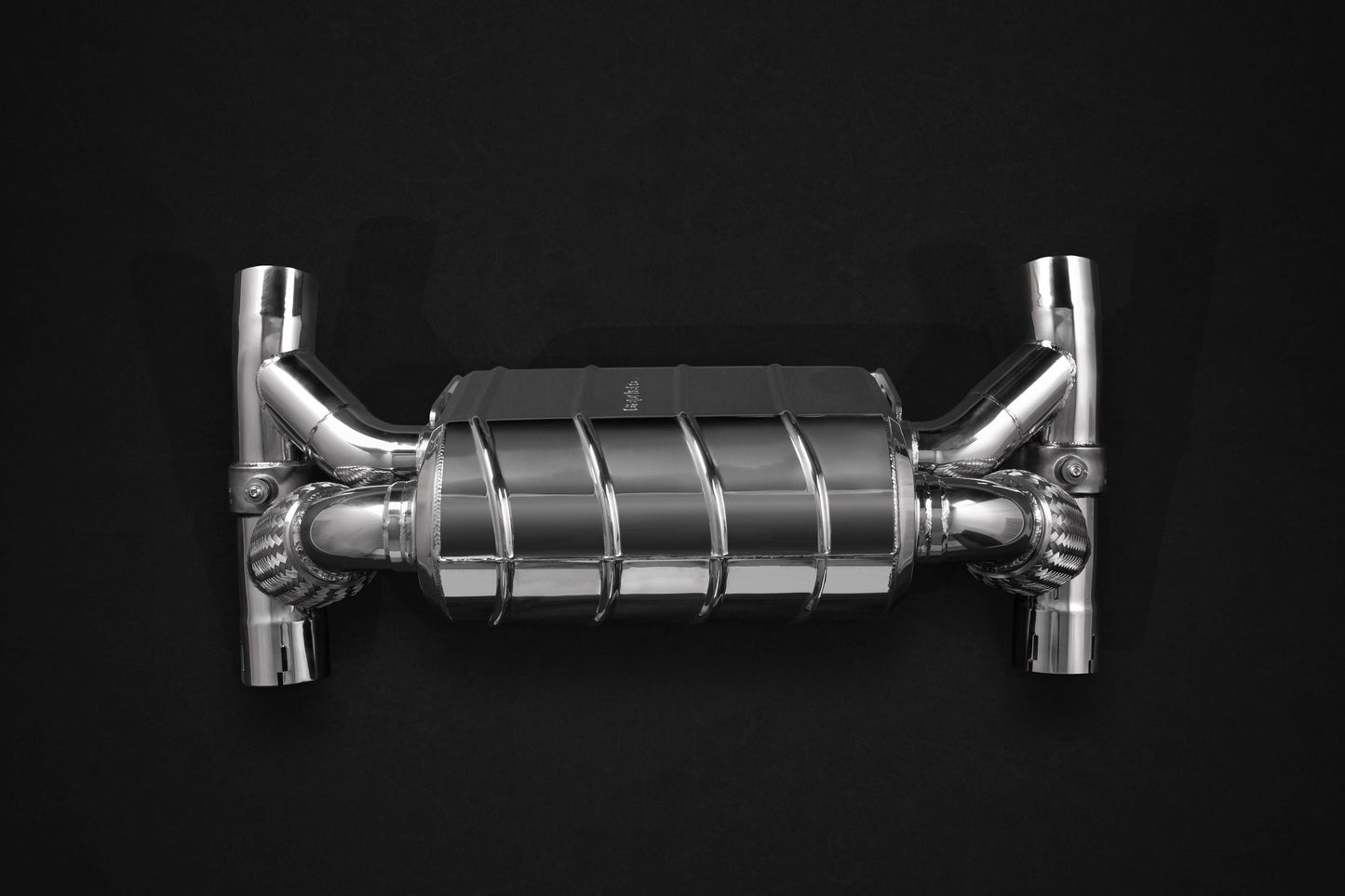Capristo Ferrari F430 Scuderia/16M - Valved Exhaust, 250 Cell Sport Cats + Heat Protection