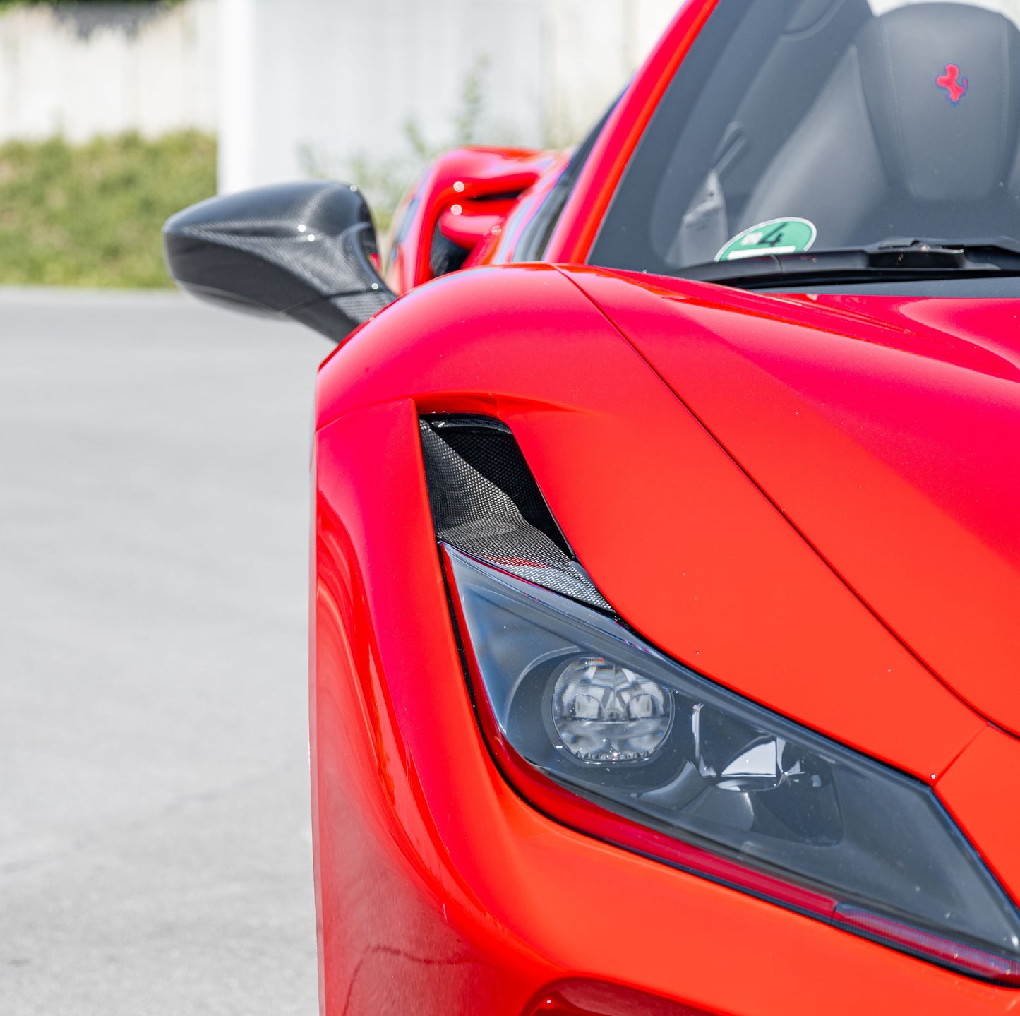 Capristo Ferrari F8 - Carbon Fiber Headlight Air Vents