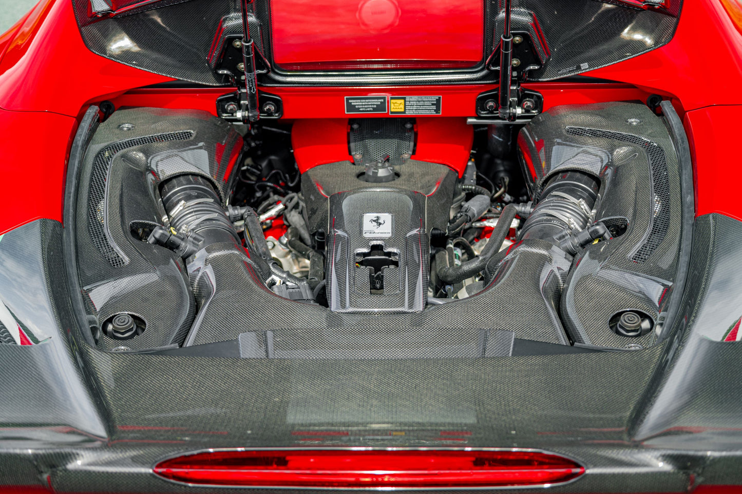 Capristo Ferrari F8 Spider - Carbon Fiber Engine Side Covers