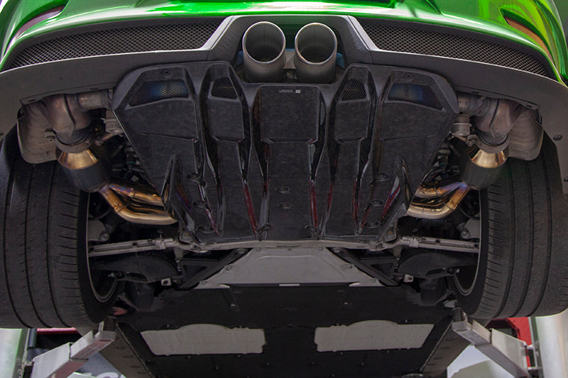 Capristo Porsche 991.2 GT3RS - Headers, 250 Cell Sport Cats + Carbon Engine Cover