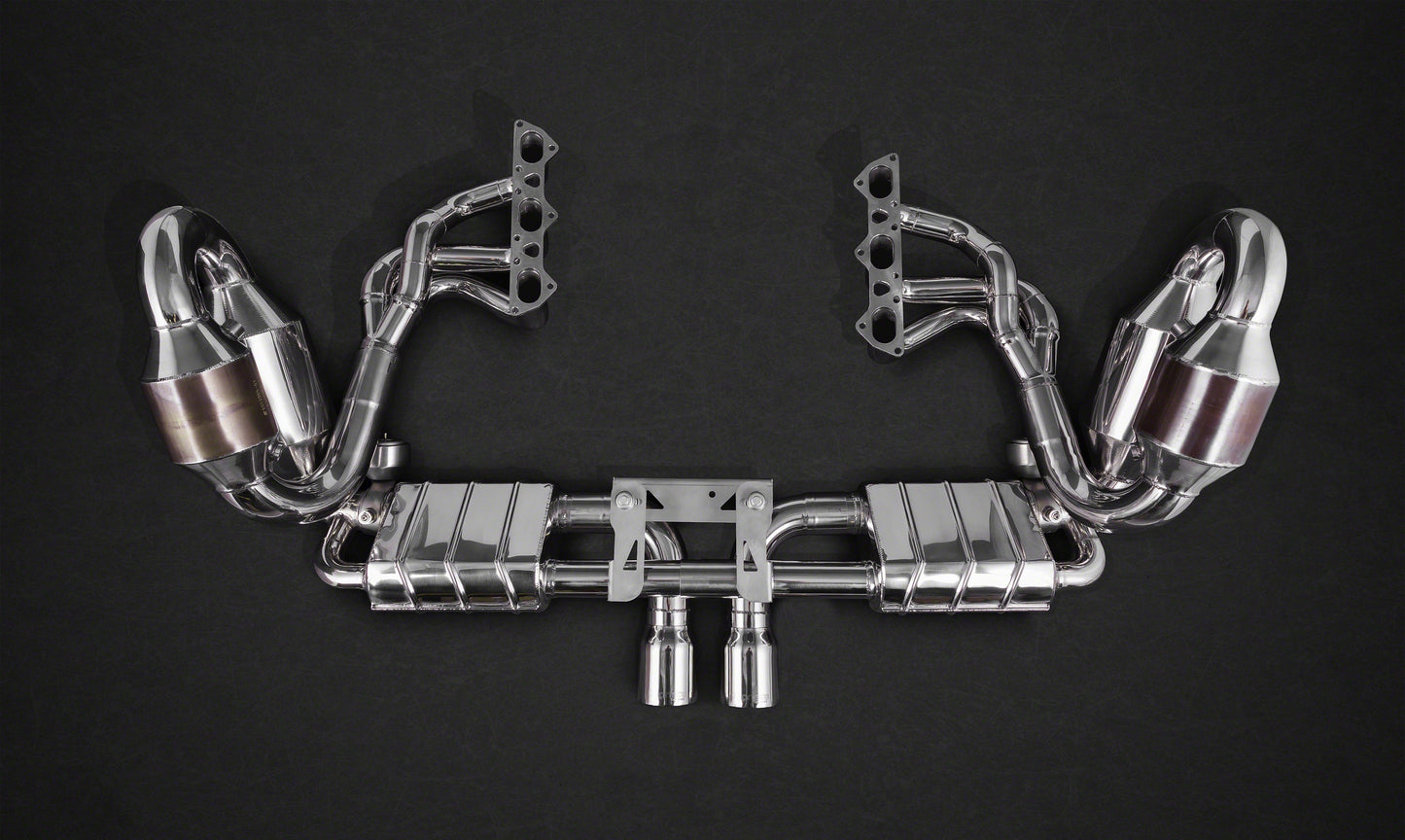 Capristo Porsche 991.1 GT3/3RS - SET: Valved Exhaust, Headers, Sport Cats, and Carbon Engine Cover (CES3)