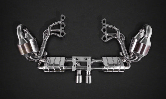 Capristo Porsche 991.1 GT3/3RS - SET: Valved Exhaust, Headers, Sport Cats, and Carbon Engine Cover (CES3)