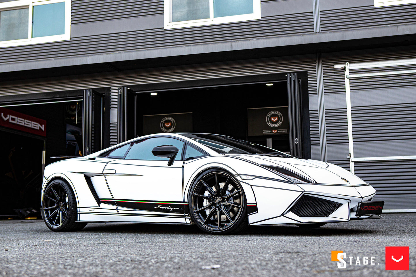 Vossen HF-3 Wheel Set for Lamborghini Gallardo - 20 Inch - Gloss Black