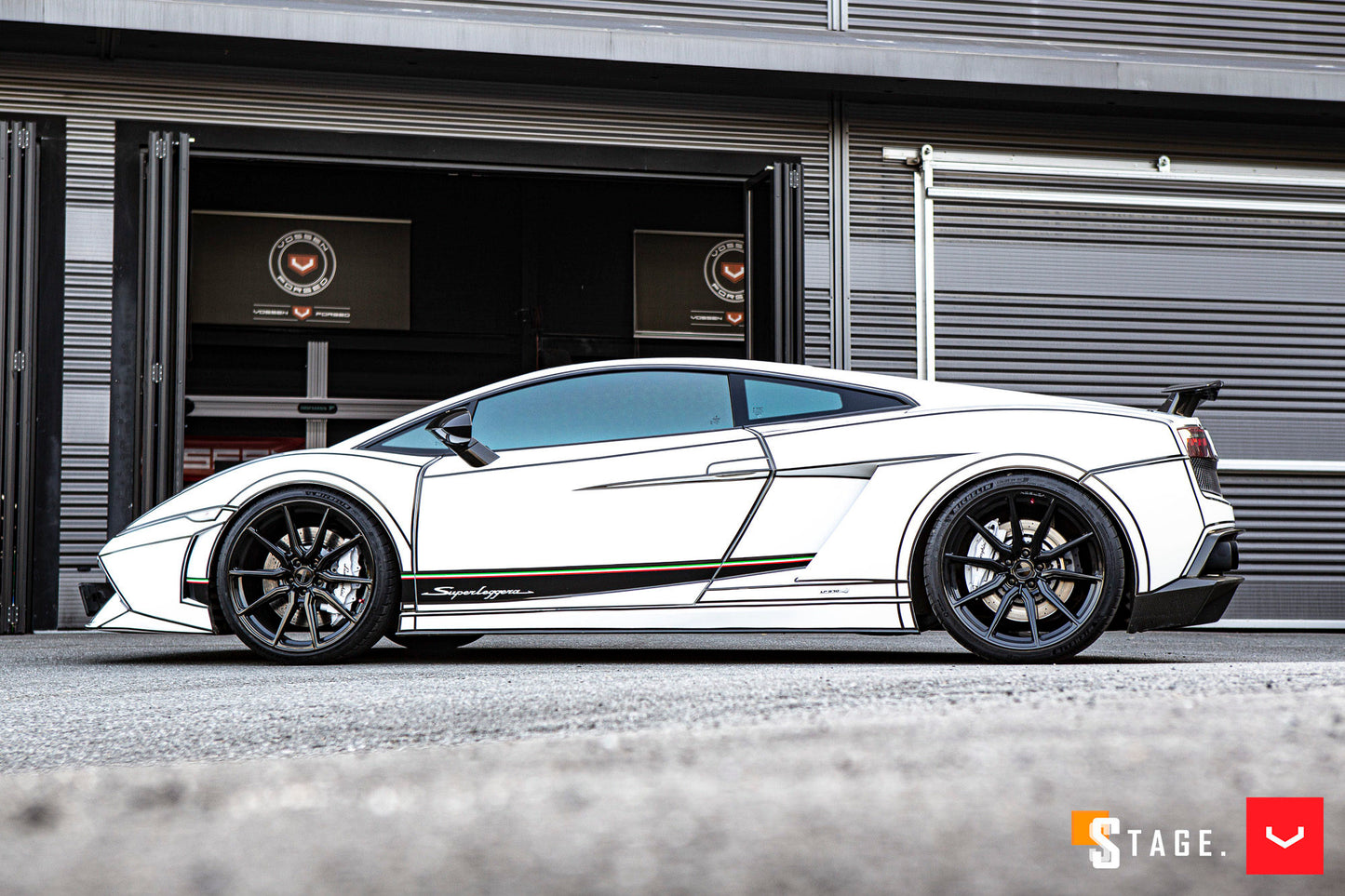Vossen HF-3 Wheel Set for Lamborghini Gallardo - 20 Inch - Gloss Black