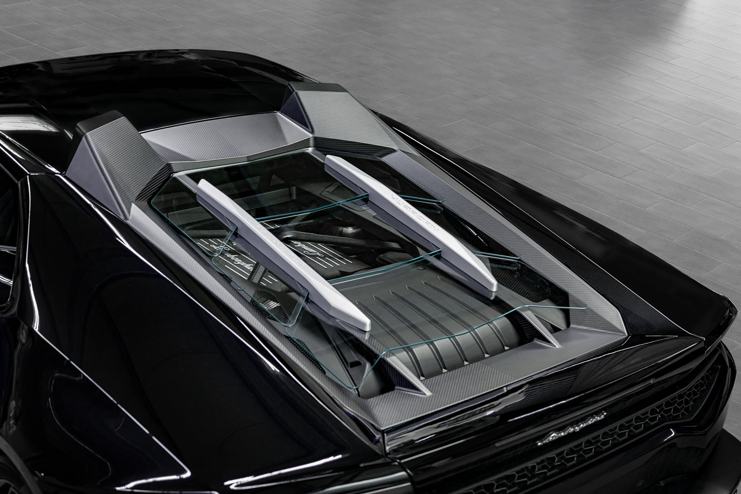 Capristo Lamborghini Huracan - Carbon Fiber + Glass Bonnet (With Scoops)