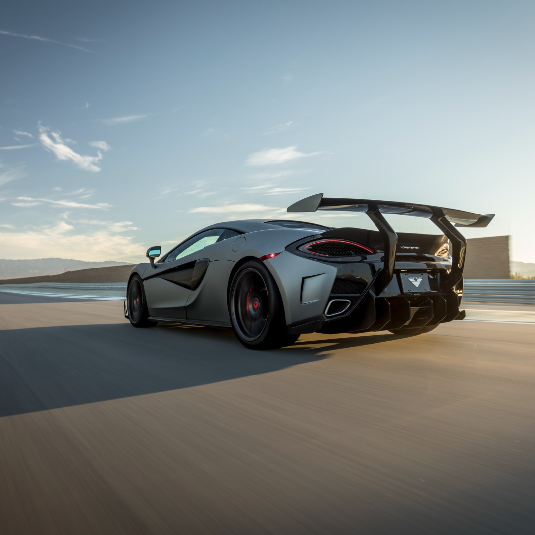 Vorsteiner Mclaren 570S VX Aero Wing Blade Carbon Fiber w/ Carbon Fiber Uprights
