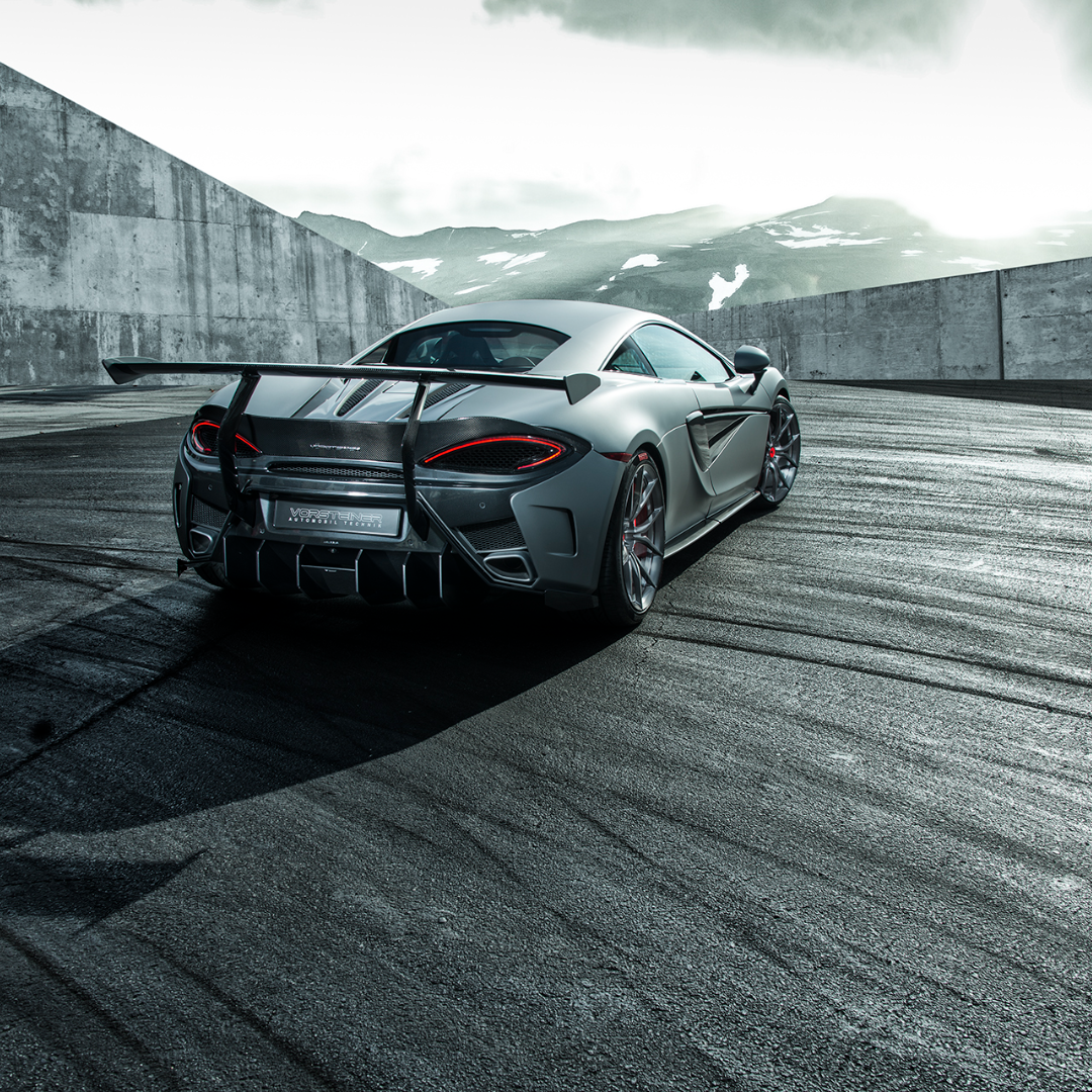 Vorsteiner Mclaren 570S VX Aero Wing Blade Carbon Fiber w/ Carbon Fiber Uprights