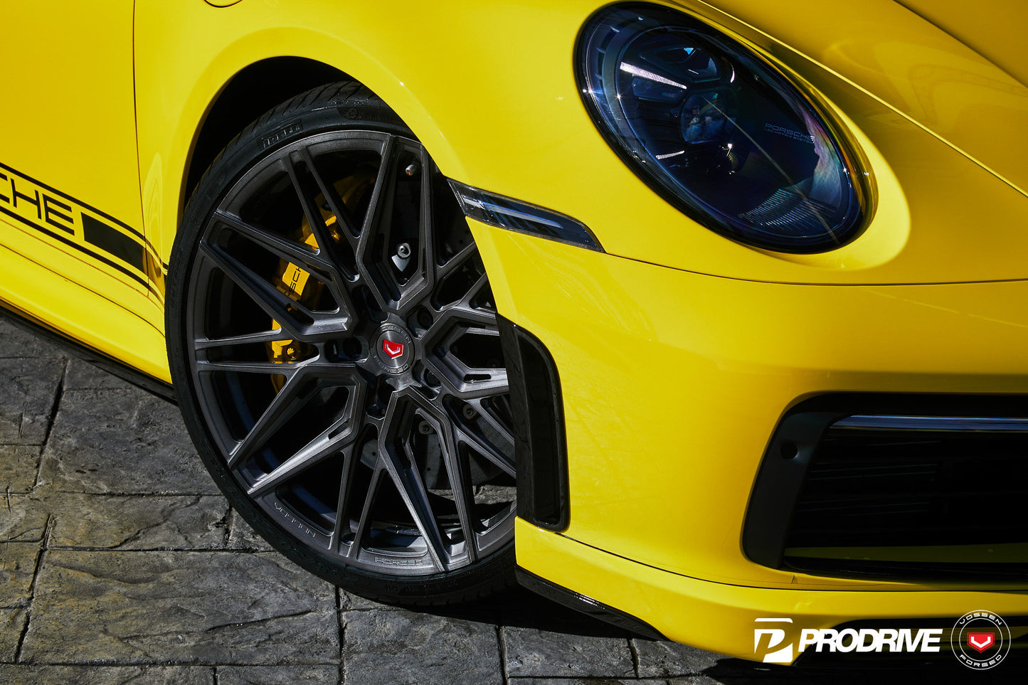Vossen EVO-5R Wheel Set for Porsche 911 - 21 Inch - Dark Smoke