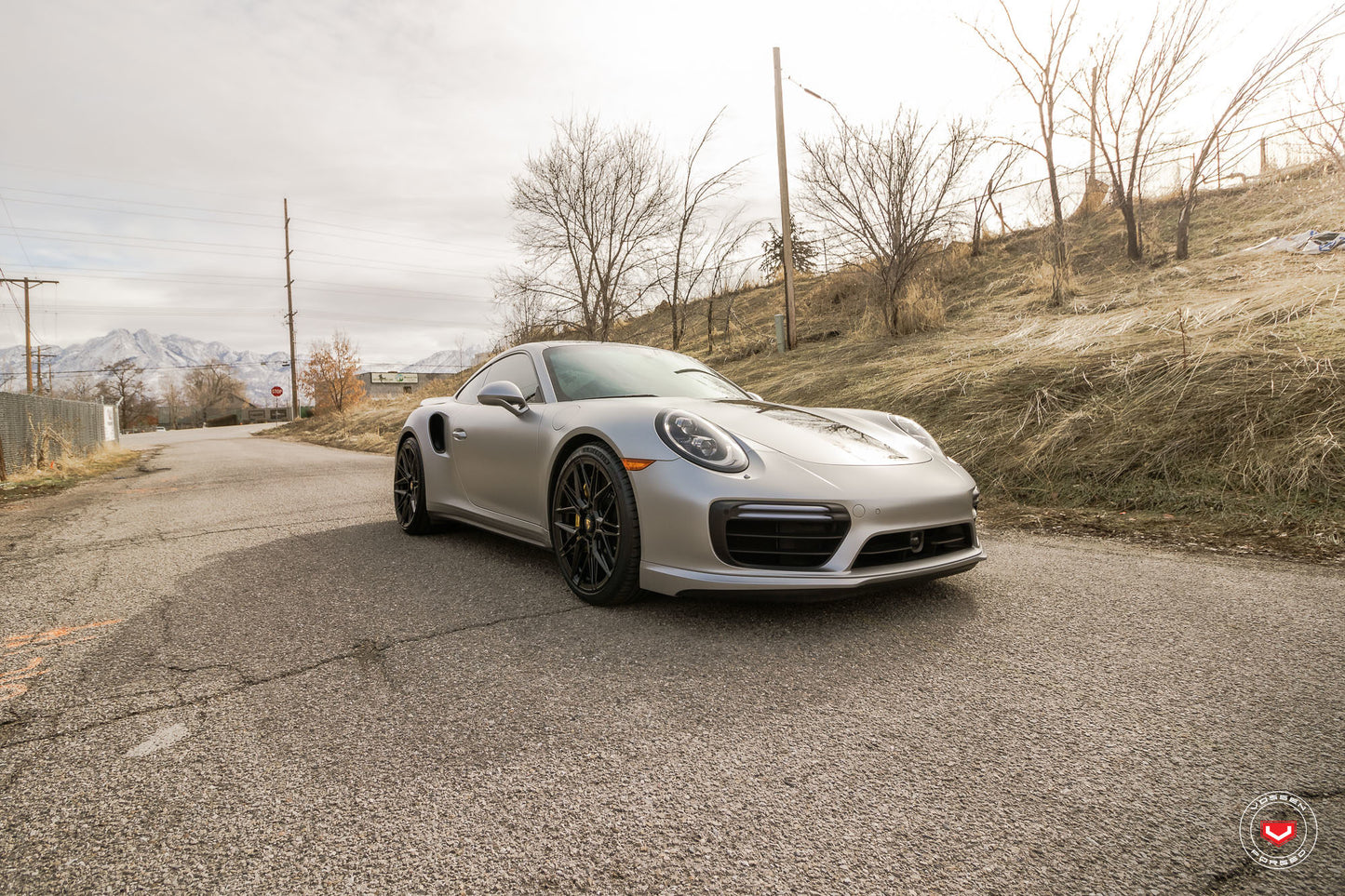 Vossen EVO-5R Wheel Set for Porsche 911 - 20 Inch - Satin Black
