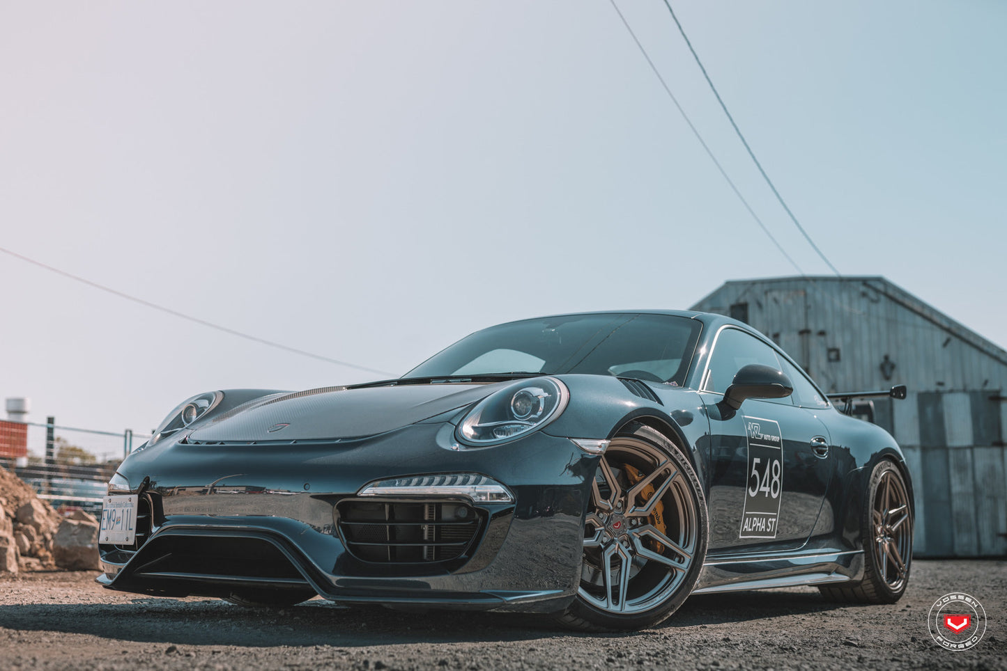 Vossen M-X1 Wheel Set for Porsche 911 - 20 Inch - Platinum