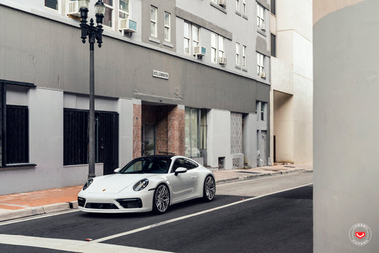 Vossen EVO-5R Wheel Set for Porsche 911 - 21 Inch - Light Smoke