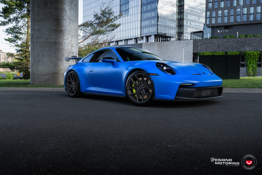 Vossen EVO-4R Wheel Set for Porsche 911 - 20 Inch - Matte Midnight Smoke