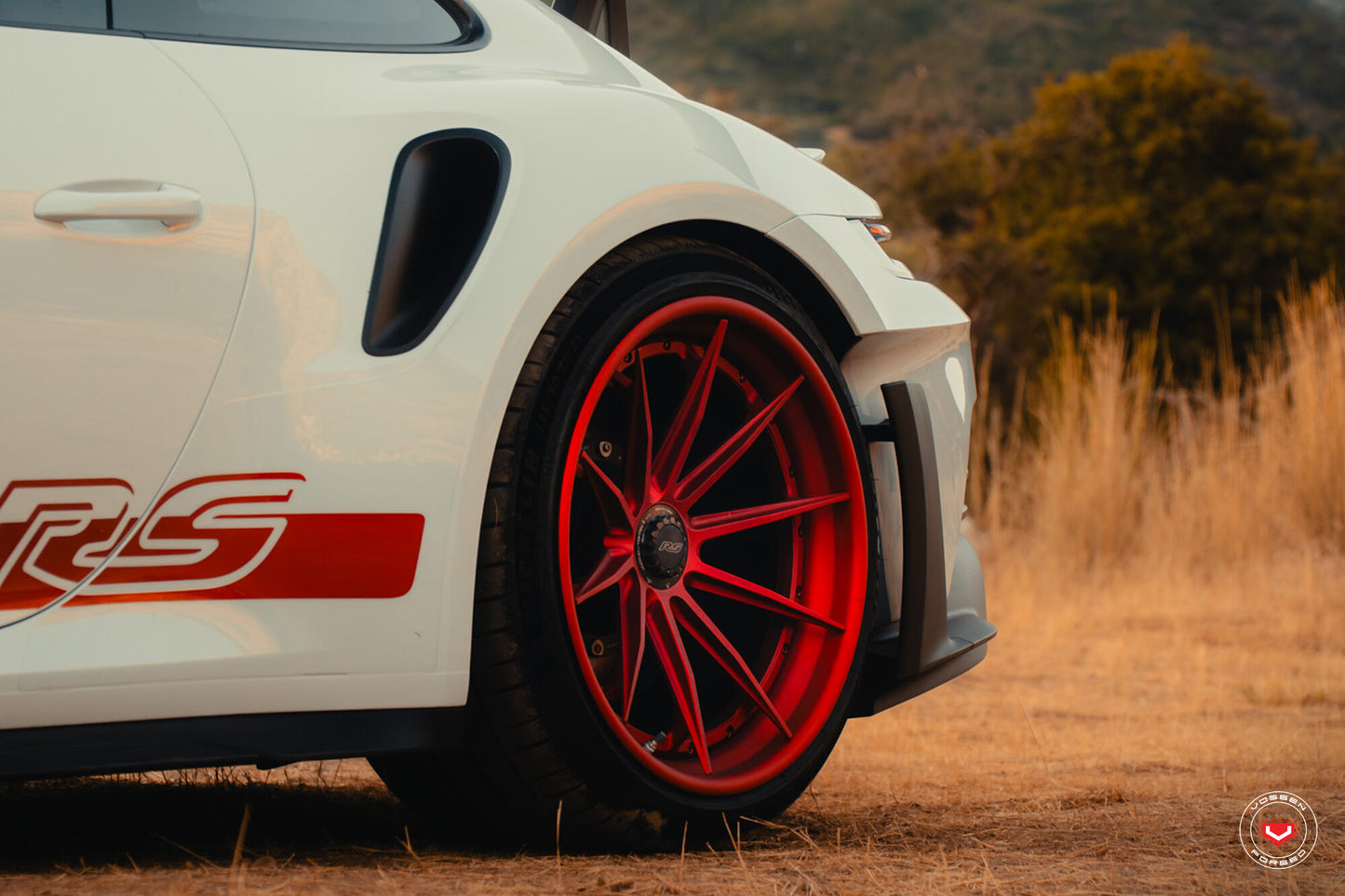 Vossen VPS-1 (3-Piece) Wheel Set for Porsche 911 - 20 Inch - Scarlet Red