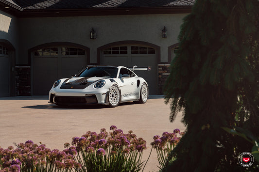 Vossen LC3-02 Wheel Set for Porsche 911 - 20 Inch - Miami White