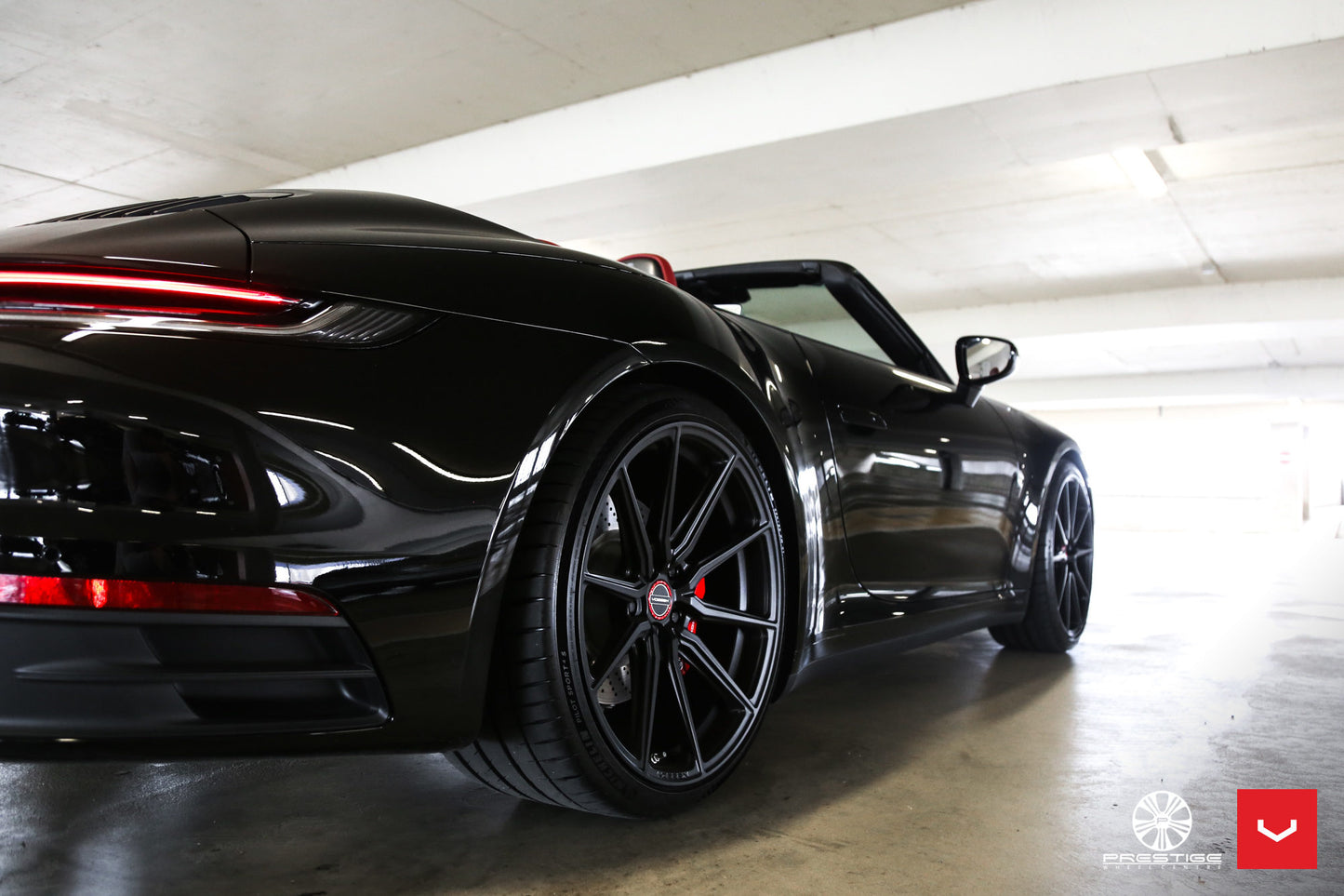 Vossen HF-3 Wheel Set for Porsche 911 - 21 Inch - Satin Black