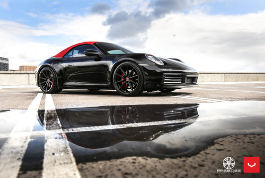 Vossen HF-3 Wheel Set for Porsche 911 - 21 Inch - Satin Black
